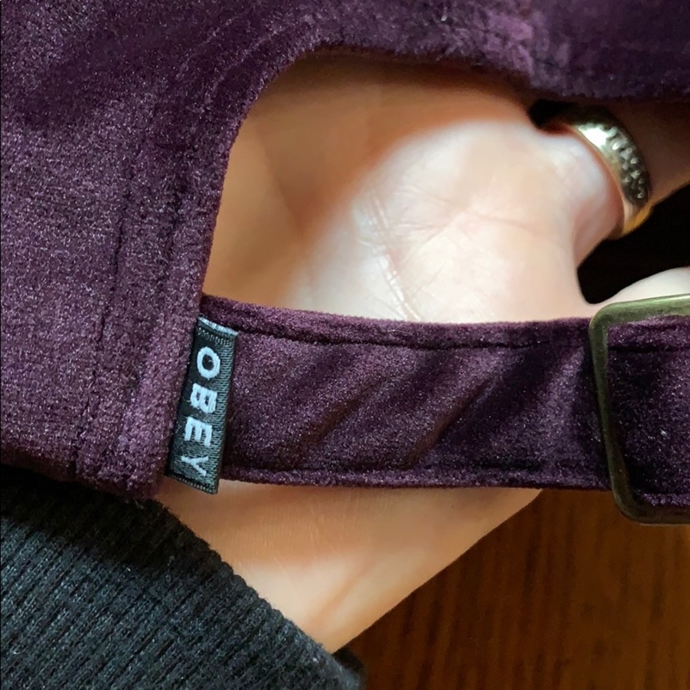 Obey Blume Velvet Adjustable Cap Eggplant Purple - Picture 4 of 5
